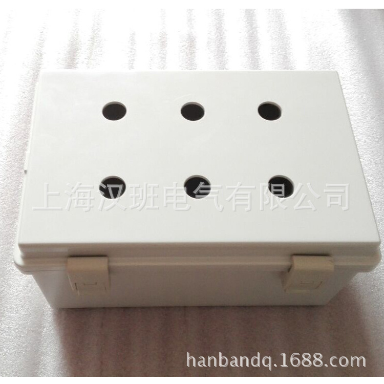 双排6眼塑料按钮盒合页开门式按钮开关盒22mm孔径紧急启动操作盒