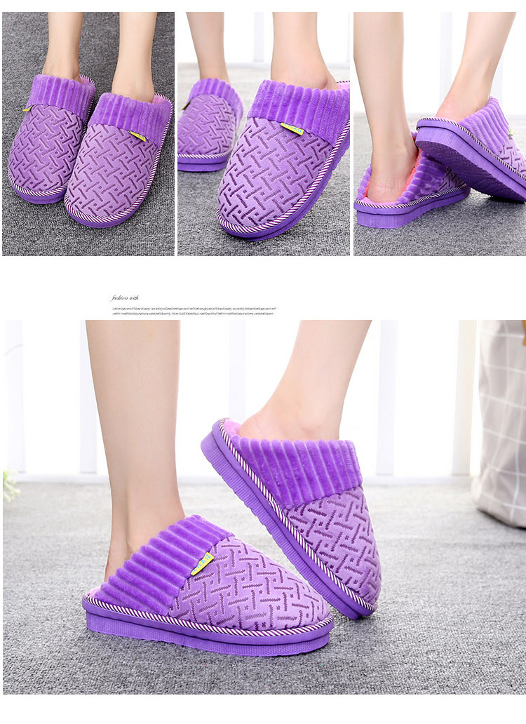 Pantoufles enfants en suède pour hiver - semelle coton - Ref 1004947 Image 52