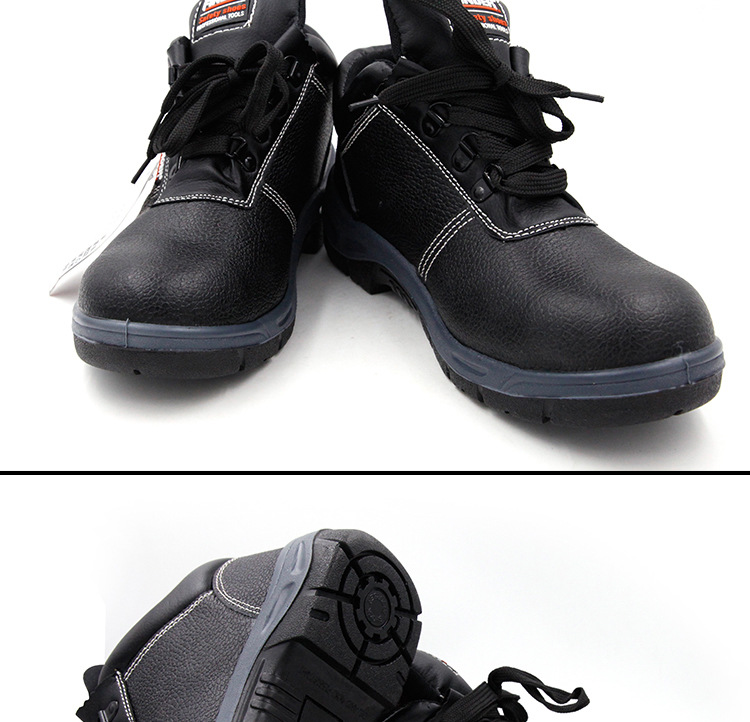 车间防砸安全鞋冬季 劳保工作鞋 牛皮防穿刺钢头足部防护鞋详情图10
