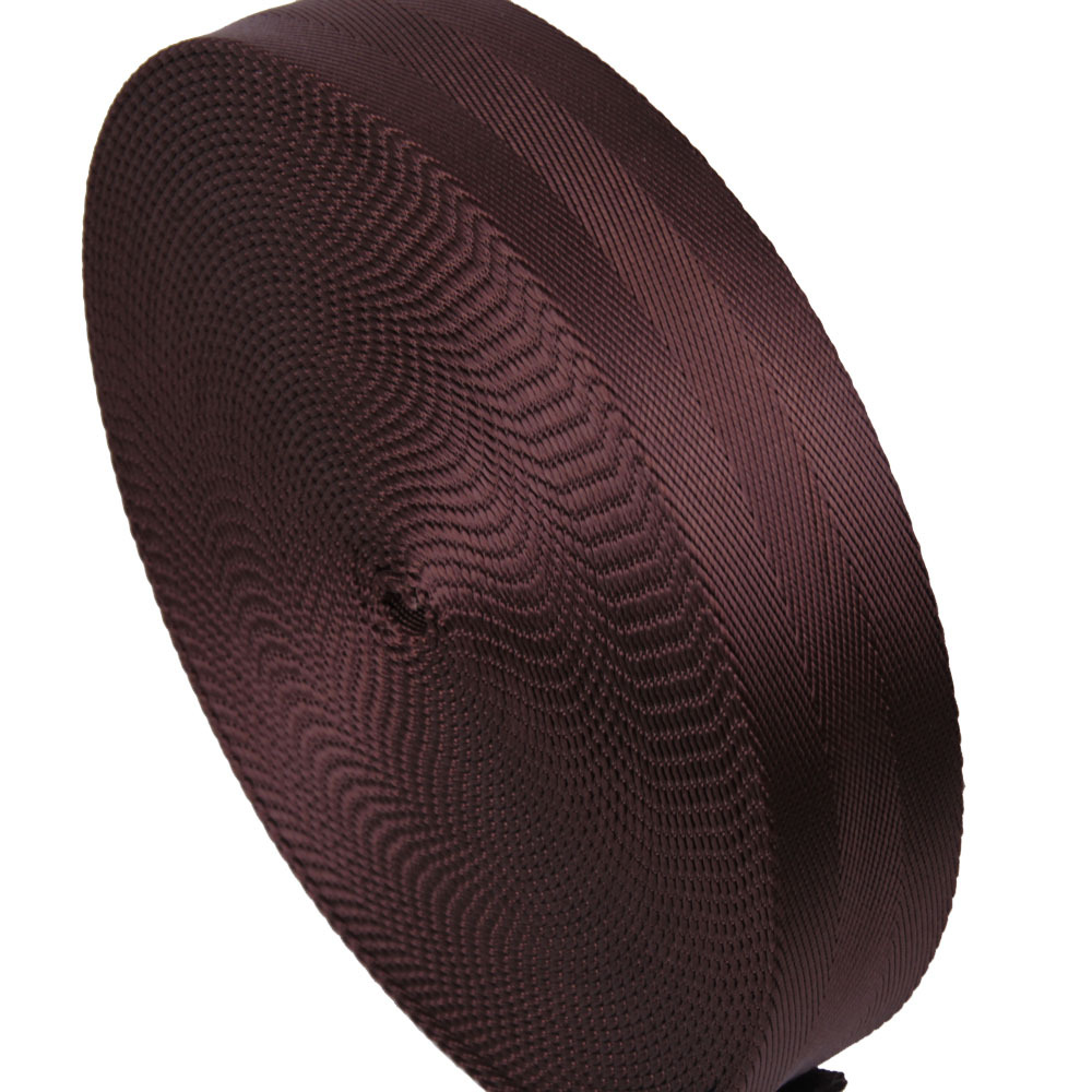 厂家现货 深啡 2寸 3.8cm 32mm 双人字纹 加厚 2mm 纯尼龙织带