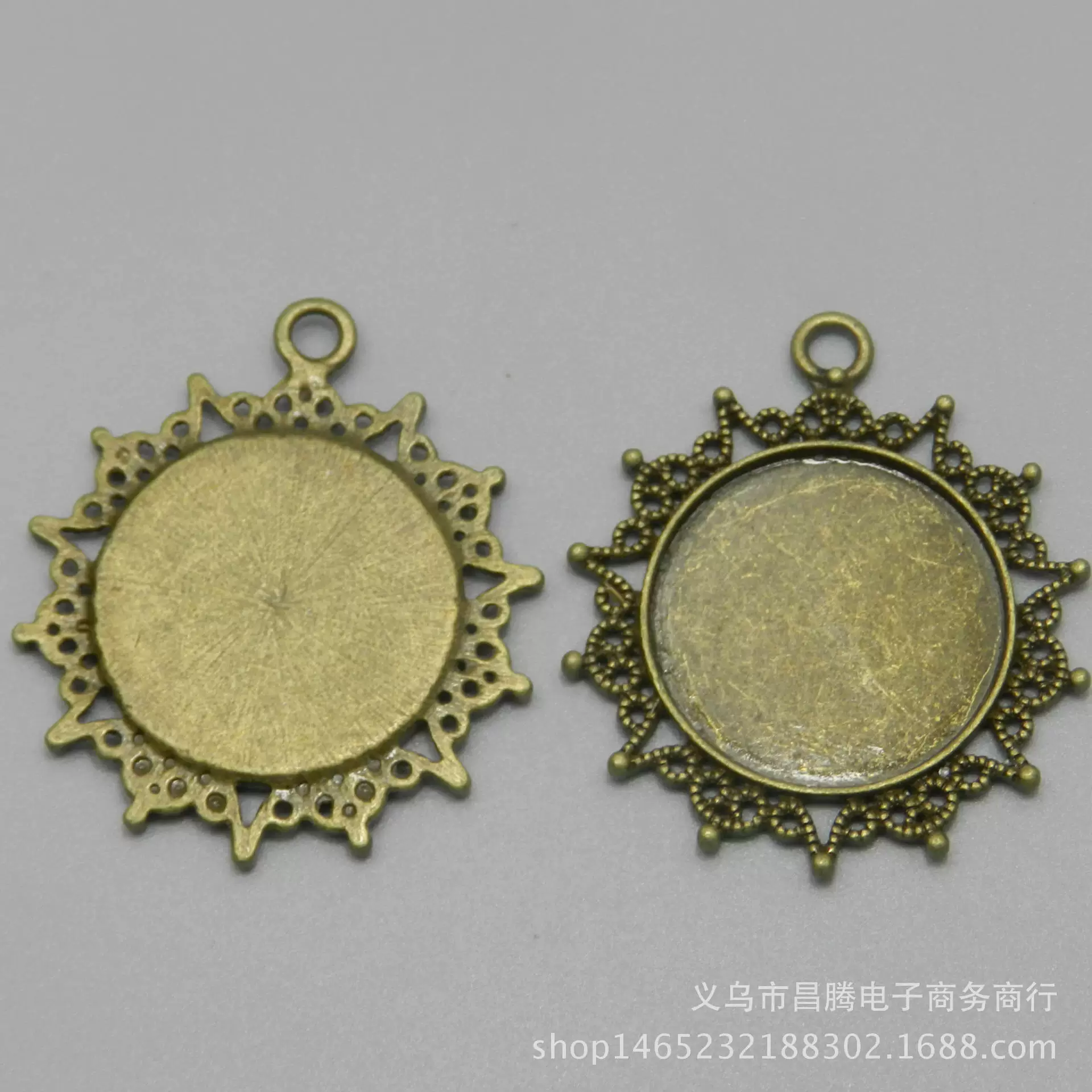 Внутренний 25 мм Круглый драгоценный камень времени кулон Нижняя опора полое кружево кулон база DIY ювелирные аксессуары