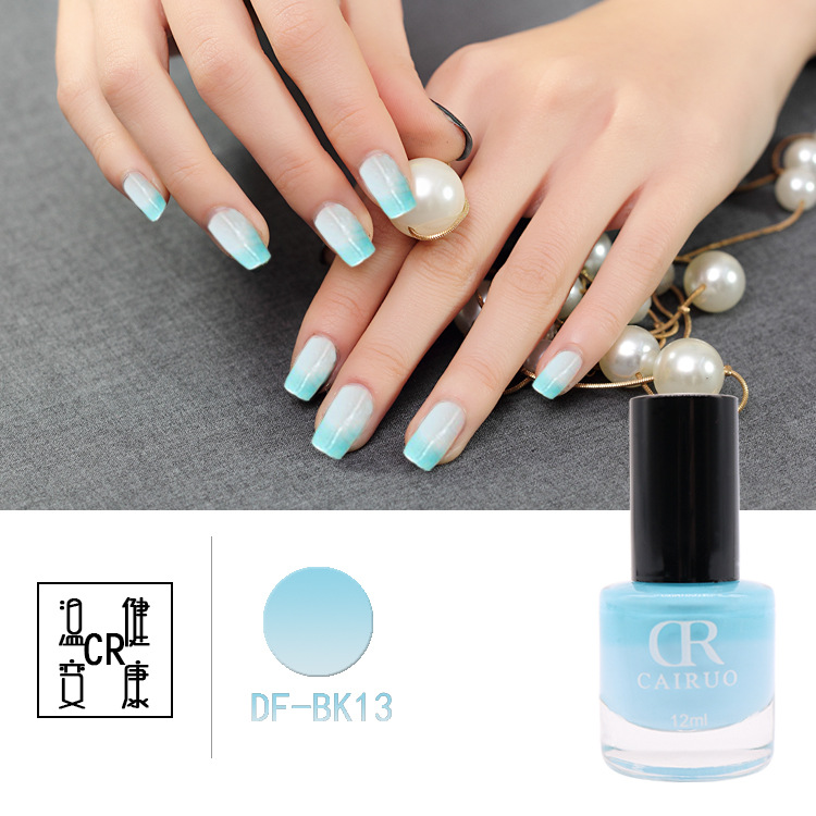 Thay đổi nhiệt độ nail keo sức khỏe và bảo vệ môi trường gradient màu sơn móng tay màu nail polish nail sản phẩm (3 chai để bán) bảng màu sơn móng tay