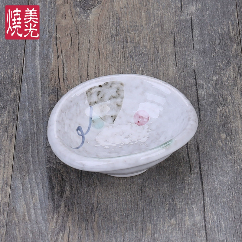 Керамическая плоская тарелка для соусов с рисунком в японском стиле Meiguang Boiled Hand-painted - стиль - маленькая творческая посуда для соусов
