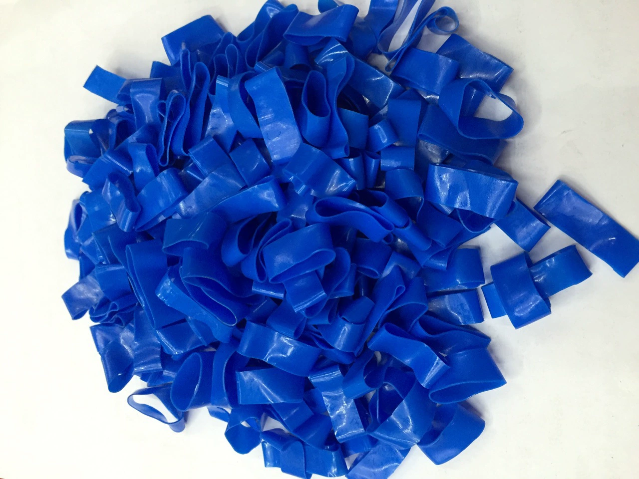 Import genuine blue leather hair rope