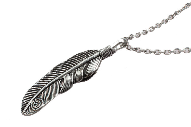 批发采购吊坠-余文乐同款羽毛项链日系goros潮