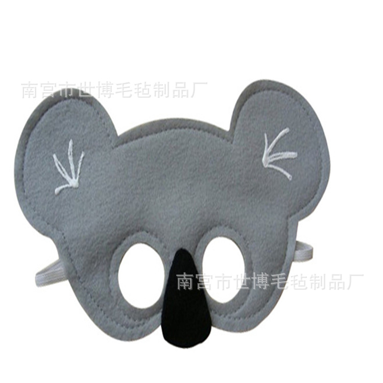世博毛毡厂供应舞台装扮道具毛毡眼罩 外贸毛毡面具 保键眼罩