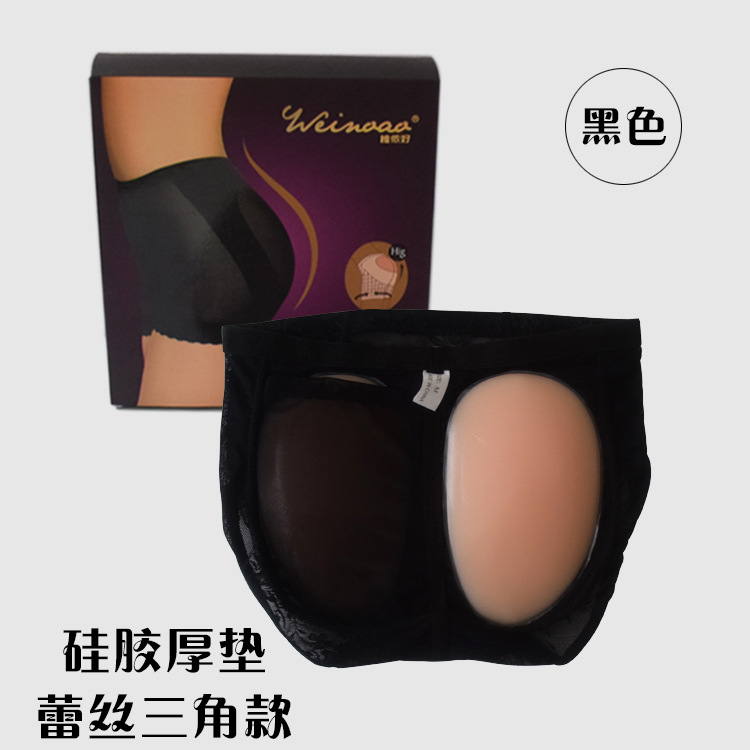 三角蕾丝厚款硅胶