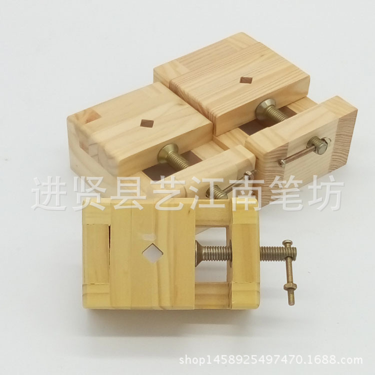 木質印床 印石印章固定雕刻篆刻工具 木質雕刻印章 篆刻