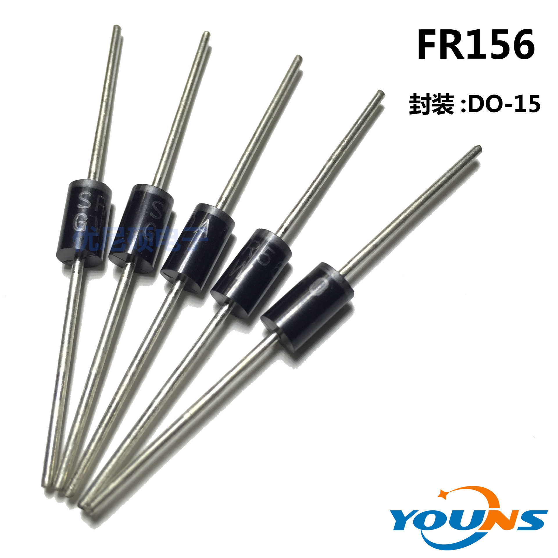 MIC 快恢复二极管 FR156 1.5A800V DO-15 LED驱动电源 充电器适用