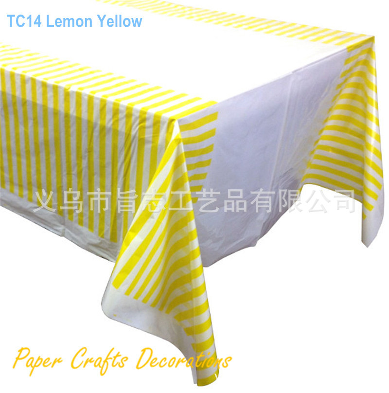Yellow-polka-dot-plastic-table