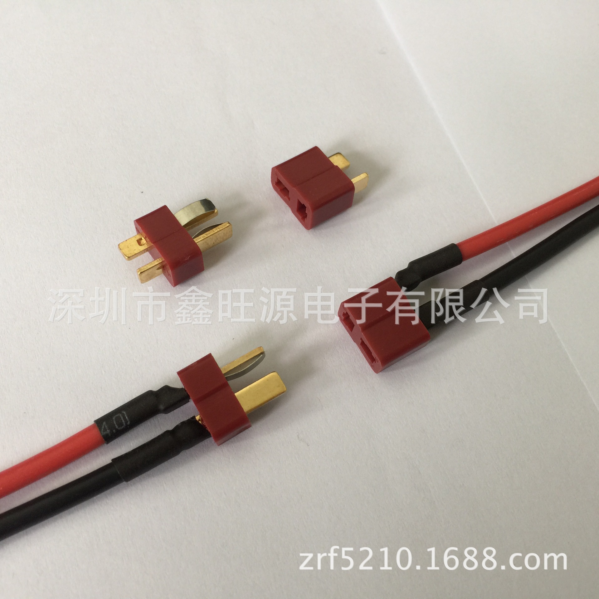 红色T型插头线 电动车锂电池 航模电池 无人机航模 飞机航模