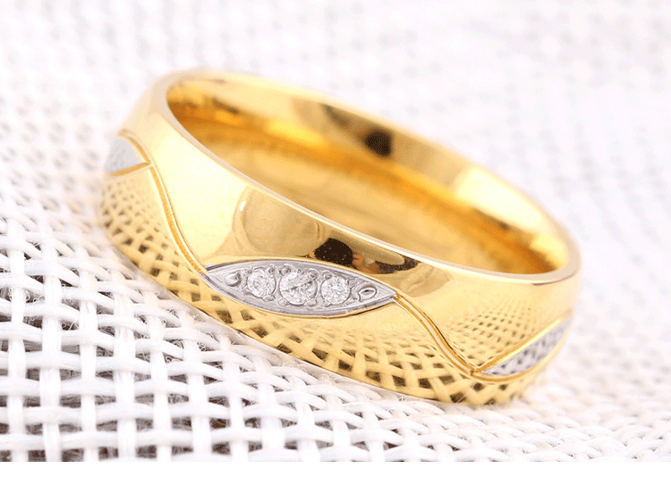 6g Weight Zircon Inlay Material Rings Classification 1 Piece Quantity Holiday, Daily Occasion Simple Style Color Block Titanium Steel Inlay Zircon Rings