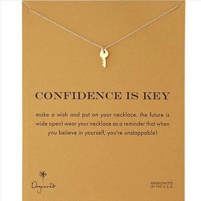 有卡时尚个性创意金色韩版钥匙合金锁骨短项链 外贸速卖通简约