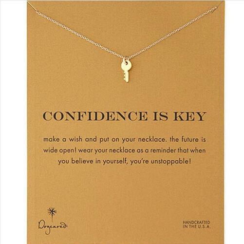 有卡时尚个性创意金色韩版钥匙合金锁骨短项链 外贸速卖通简约