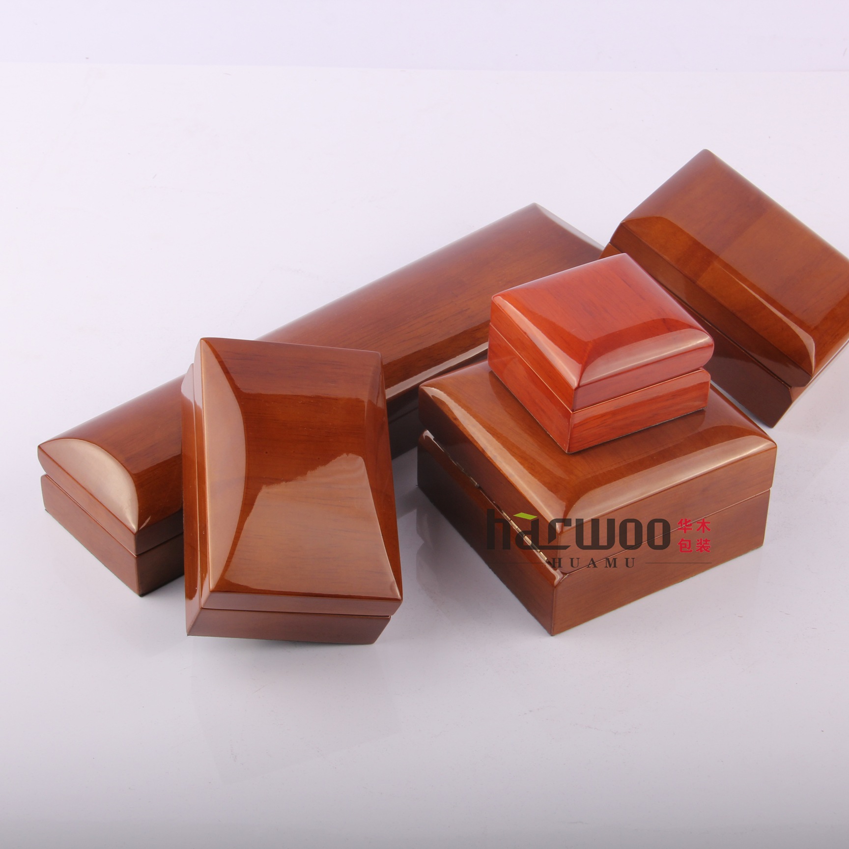 华木定做高档钢琴烤漆首饰盒饰品包装盒吊坠手镯戒指项链盒批发