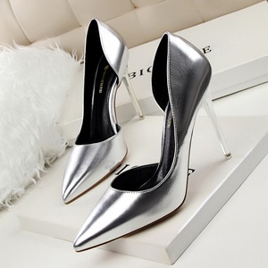 638-1 the European and American fashion high heel with shallow mouth pointed sexy nightclub show