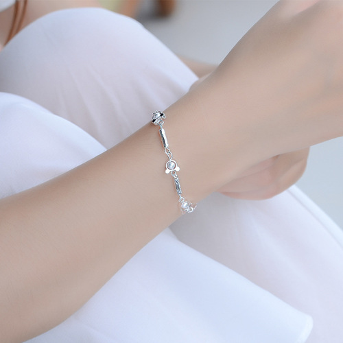 Micro Store New Product Supplier Direct Sales, Supports Dropshipping High-Quality Silver Mickey Mouse Cartoon Bracelet Accessory