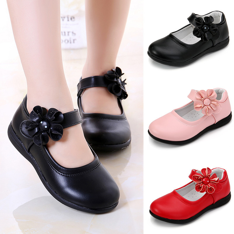 Children's leather shoes girls' shoes sp...