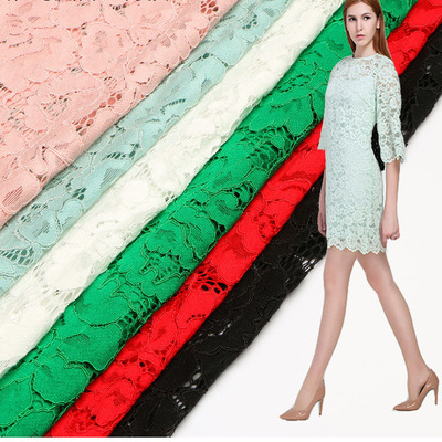 新款夏季蕾丝面料高档蕾丝布料295款股线蕾丝布料布料