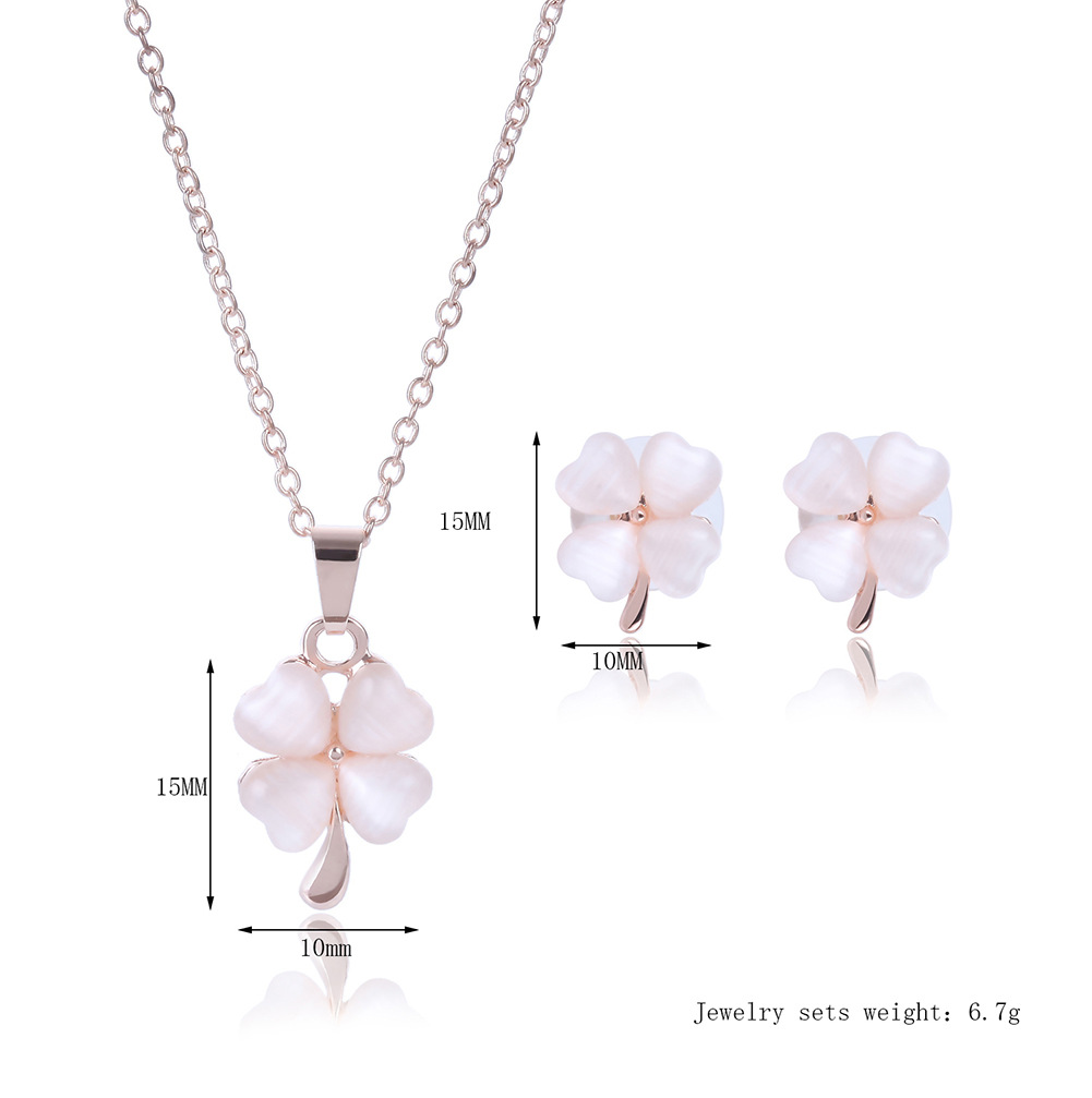 Occident alloy Drill set earring + necklace NHXS0605