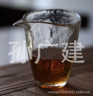 供應日式錘紋公道杯 加厚耐熱磨砂玻璃公杯 茶海 錘目紋分茶器