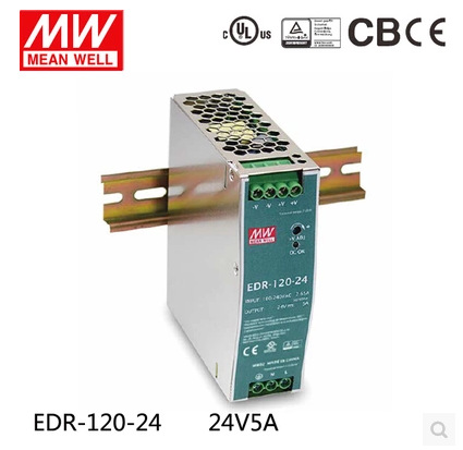 ԭװ̨��MEAN WELL��γ�����Ϳ��ص�Դ EDR-120-24 DC24V 120W 5A
