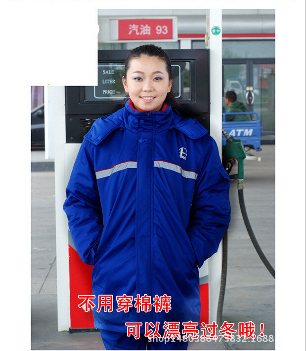 冬季棉衣_湖南株洲湘潭加油站中石油工作服防