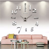 Hyundai minimalist large hanging clock living room creative crystal clock clock DIY personality fashion digital watch wall clock