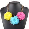 Accessory, three dimensional necklace, European style, wholesale, flowered