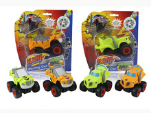 【惯性玩具】四驱惯性带360度旋转大越野车2款2色混装H079640