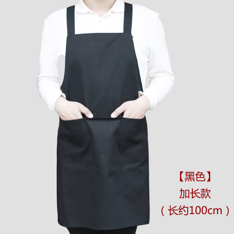 Yanchao puro algodón estilo coreano moda publicidad delantal cocina tienda de café a prueba de aceite ropa de trabajo impermeable logotipo personalizado hombres y mujeres