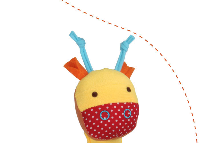 婴儿手摇铃床铃BB器手抓棒超可爱毛绒玩具手偶厂家直供一件代