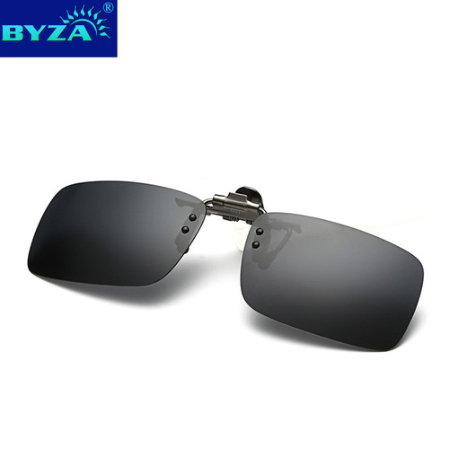 BY507 Night and Day Driver Polarized Clip-on Lens Clip-on Lens Driving Glasses Sunglasses Clip-on Lens for Near-sighted People 