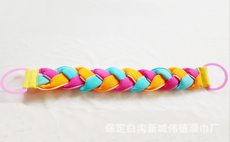 通用搓澡巾 地摊货源麻花长条涤纶拉背条 洗澡神器澡巾定制批发