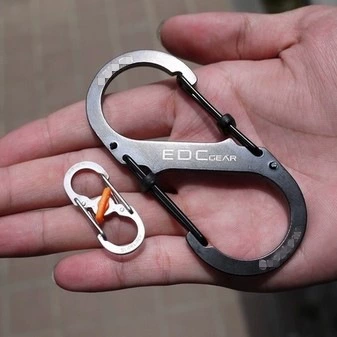 Многофункциональная EDC подвесная пряжка S-образная туристическая пряжка, 8-символьная защелка, большая нержавеющая сталь, уличная казарма, быстросвисающая
