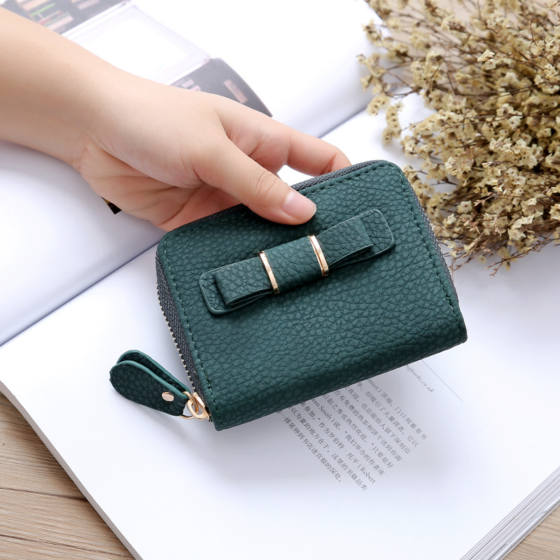 Korean Short Bow Mini Wallet display picture 10