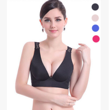 厂家直销无痕蕾丝背心款无钢圈文胸升级版内衣 天猫淘宝微信爆款|ms