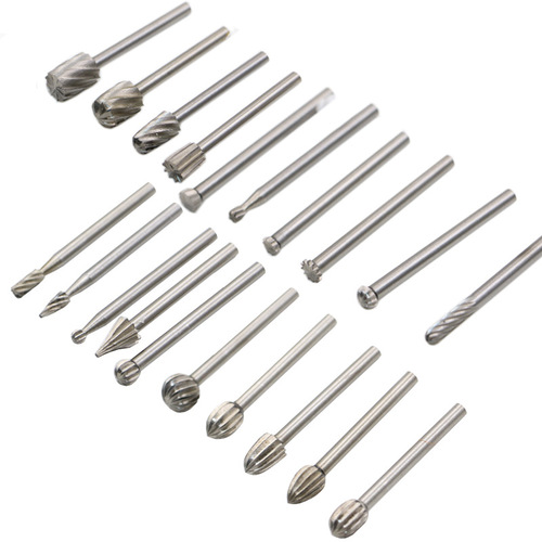 Electric grinding accessories alloy steel high speed steel grinding head grinding head alloy rotary file woodworking file milling cutter 20pcs