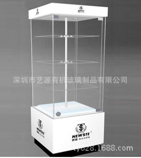 艺源 定制50*50*150CM亚克力三层方形商场产品展示柜 包 数码产品