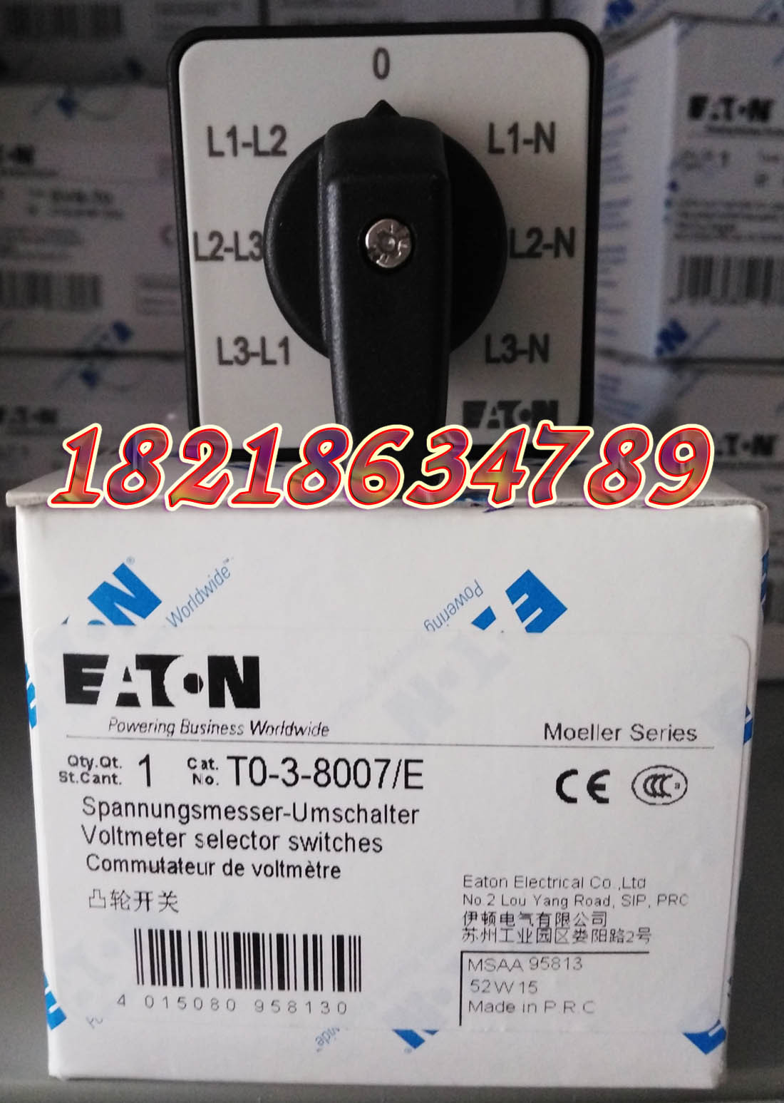 EATON 穆勒T0-3-8007/E 20A凸轮开关,正品现货