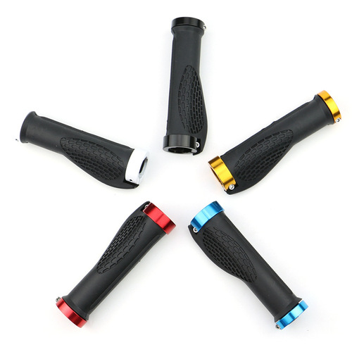 Bicycle handlebars, mountain bike aluminum alloy double-sided locking anti-slip handlebars, cycling rubber meat ball handlebars, deputy handlebars