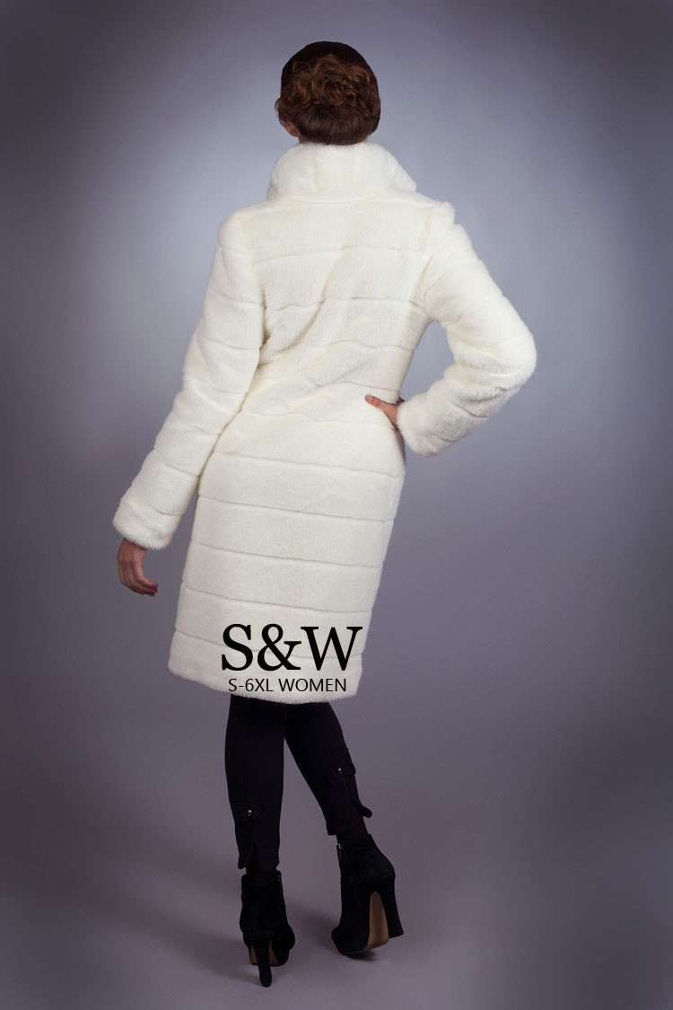 Cappotto lungo alla moda da donna, cappotto in pelliccia di visone finto, cappotto caldo e spesso_voghion.com