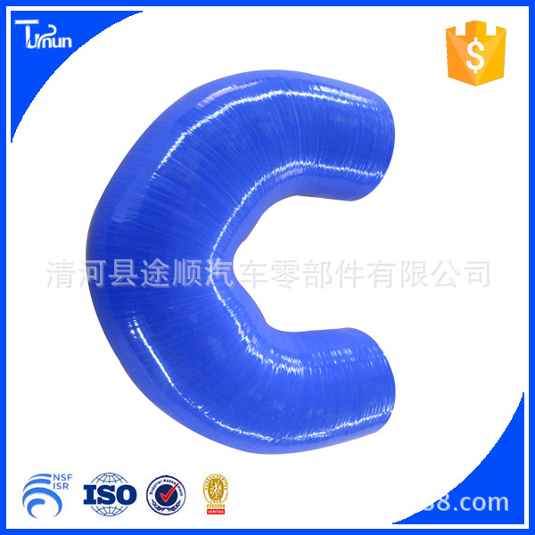 生产汽车硅胶管芳纶布夹层180度U型硅胶管
