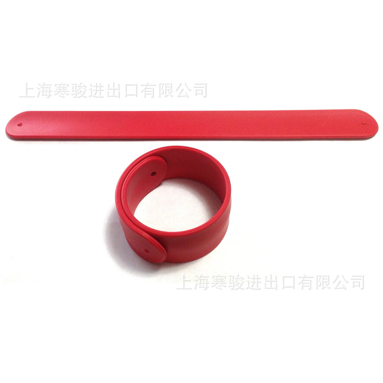 红色 空白 拍拍圈 啪啪手带 Silicone Slap Bracelets