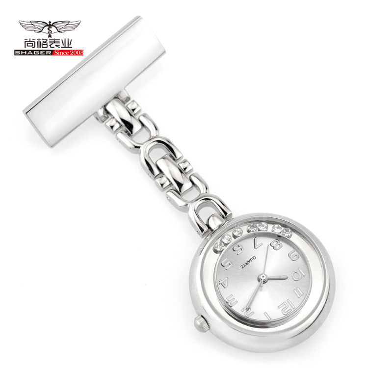 Hot sale/rolling drill 5254 nurse watch hanging table chest watch medical nurse pocket watch ladies rhinestone watch wholesale factory
