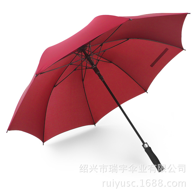 现货批发雨伞超大长柄伞直柄自动纤维高尔夫商务礼品伞雨伞印logo