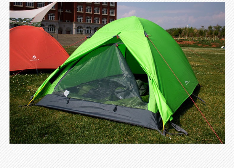 Wholesale pinnacle double outdoor rainstorm tent 2-3 camping aluminum pole glass pole type