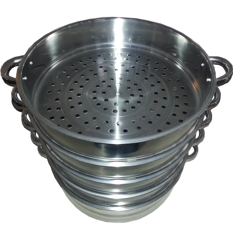 Factory direct sales of stainless steel double-ear steel handle 5-layer steamer, multi-functional household combination steamer detail image 11