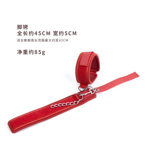 Factory direct sales wholesale edge sponge iron chain hand and foot cuffs loose shot female and male hand restraint toy iron hook