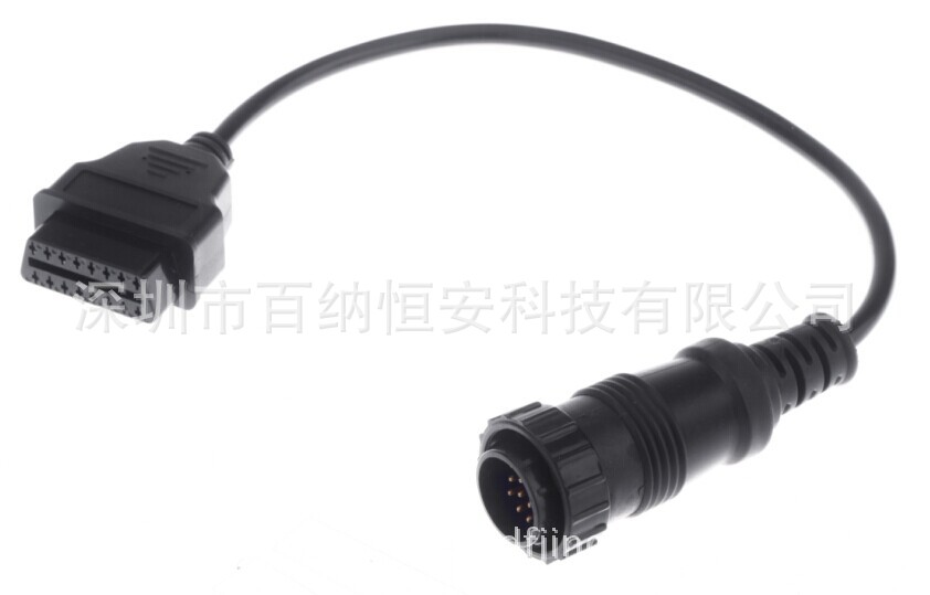 奔驰14PIN转16PIN针车检测线转接线 MB/vw 4P 汽车线连接线